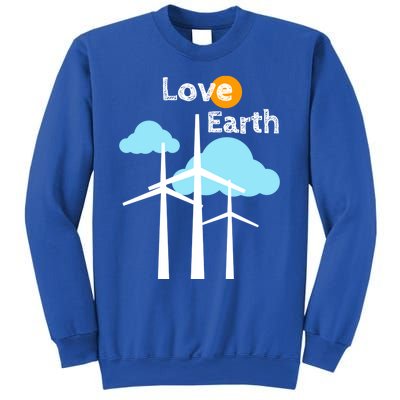 Wind Turbine Love Earth Renewable Energy Environtalist Cool Gift Sweatshirt