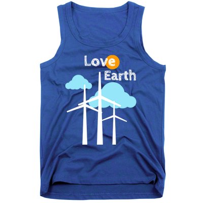 Wind Turbine Love Earth Renewable Energy Environtalist Cool Gift Tank Top