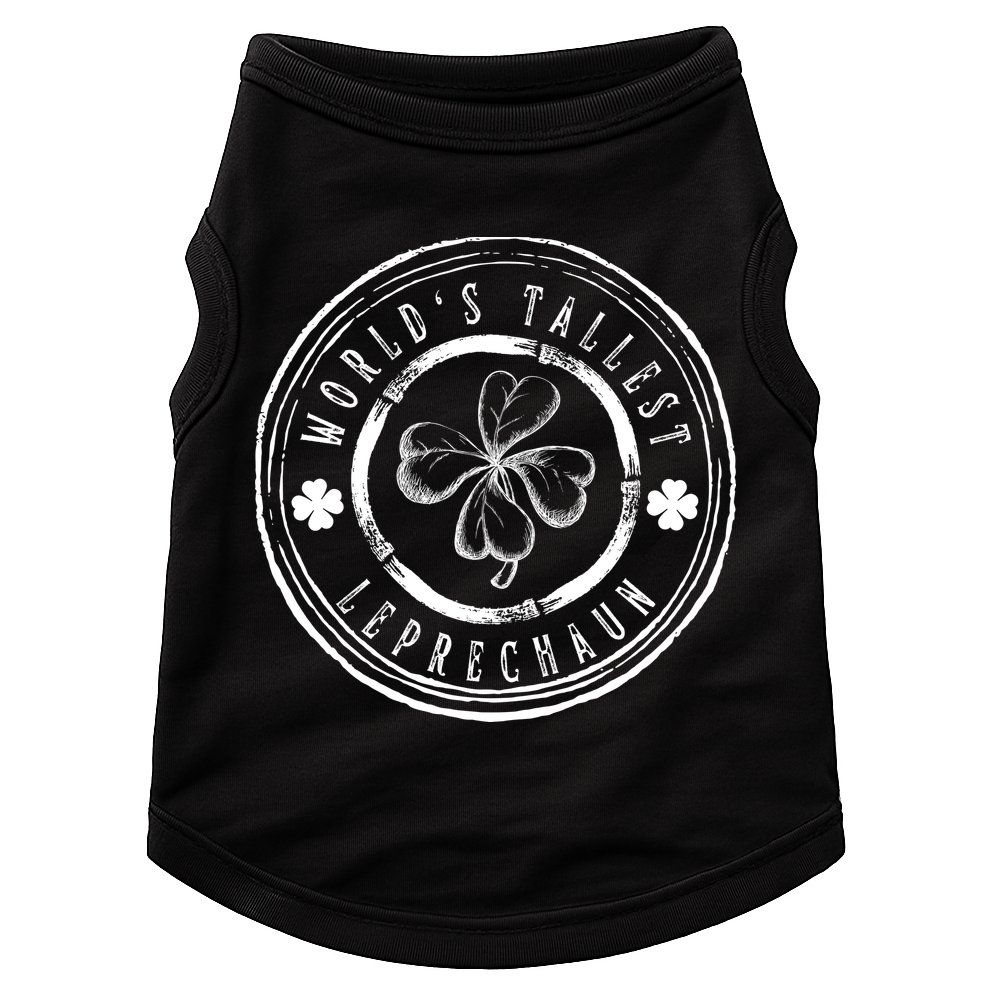 World's Tallest Leprechaun Funny Clovers St Patrick's Day Doggie Tank