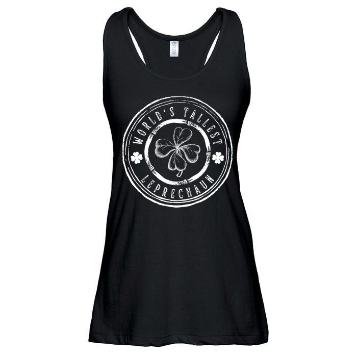 World's Tallest Leprechaun Funny Clovers St Patrick's Day Ladies Essential Flowy Tank