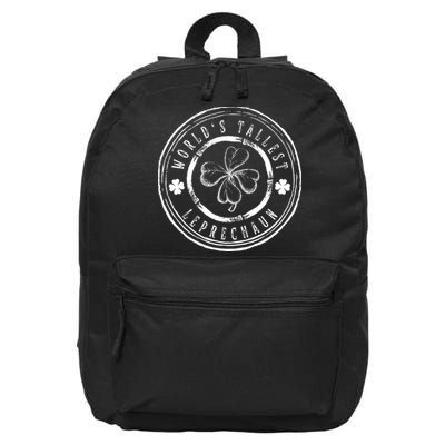 World's Tallest Leprechaun Funny Clovers St Patrick's Day 16 in Basic Backpack