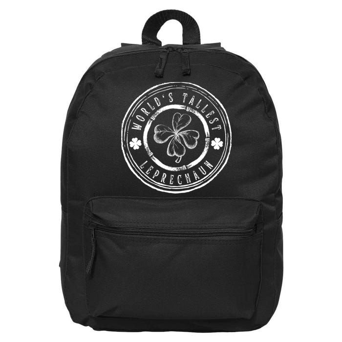 World's Tallest Leprechaun Funny Clovers St Patrick's Day 16 in Basic Backpack