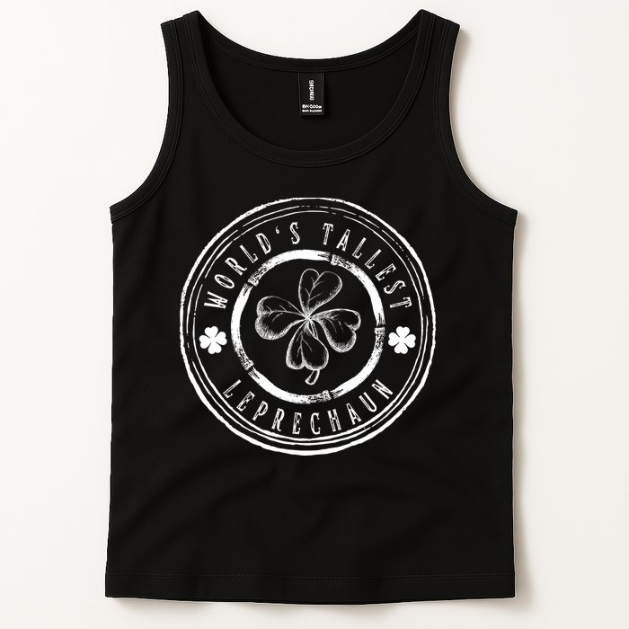 World's Tallest Leprechaun Funny Clovers St Patrick's Day Tank Top
