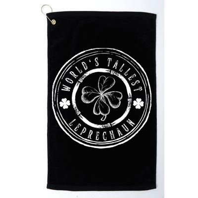 World's Tallest Leprechaun Funny Clovers St Patrick's Day Golf Towel