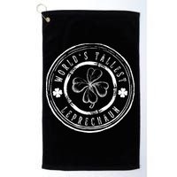 World's Tallest Leprechaun Funny Clovers St Patrick's Day Golf Towel