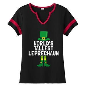 World's Tallest Leprechaun St Patricks Day Ladies Halftime Notch Neck Tee