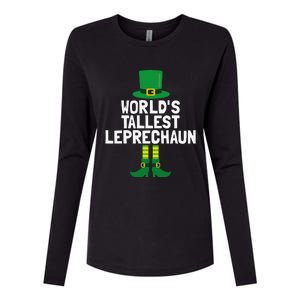 World's Tallest Leprechaun St Patricks Day Womens Cotton Relaxed Long Sleeve T-Shirt