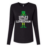 World's Tallest Leprechaun St Patricks Day Womens Cotton Relaxed Long Sleeve T-Shirt