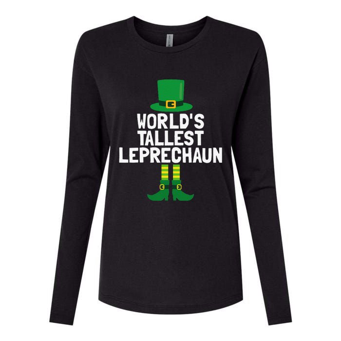 World's Tallest Leprechaun St Patricks Day Womens Cotton Relaxed Long Sleeve T-Shirt