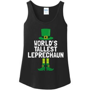 World's Tallest Leprechaun St Patricks Day Ladies Essential Tank