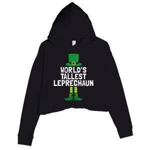 World's Tallest Leprechaun St Patricks Day Crop Fleece Hoodie