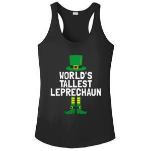 World's Tallest Leprechaun St Patricks Day Ladies PosiCharge Competitor Racerback Tank