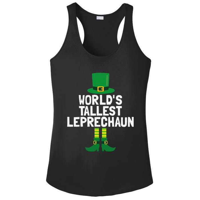 World's Tallest Leprechaun St Patricks Day Ladies PosiCharge Competitor Racerback Tank