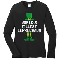 World's Tallest Leprechaun St Patricks Day Ladies Long Sleeve Shirt