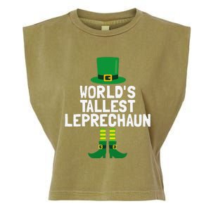 World's Tallest Leprechaun St Patricks Day Garment-Dyed Women's Muscle Tee