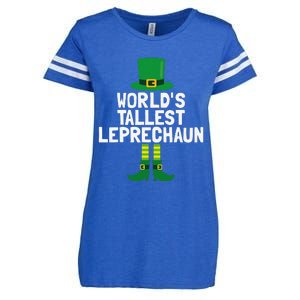 World's Tallest Leprechaun St Patricks Day Enza Ladies Jersey Football T-Shirt