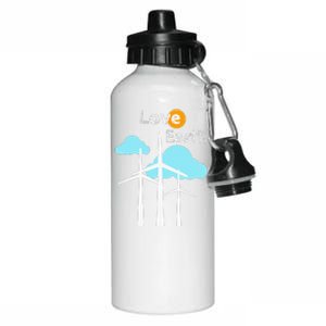 Wind Turbine Love Earth Renewable Energy Environmentalist Aluminum Water Bottle