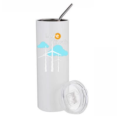 Wind Turbine Love Earth Renewable Energy Environmentalist Stainless Steel Tumbler