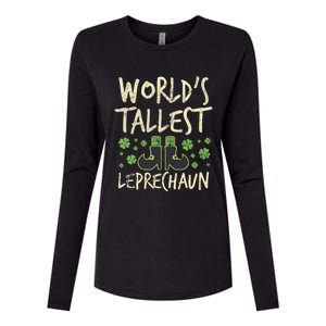 Worlds Tallest Leprechaun Four Leaf Clovers Meaningful Gift Womens Cotton Relaxed Long Sleeve T-Shirt