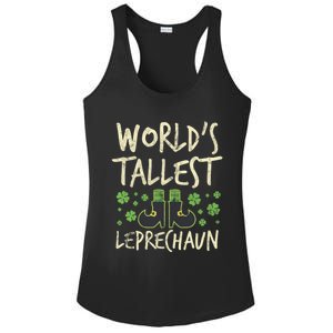 Worlds Tallest Leprechaun Four Leaf Clovers Meaningful Gift Ladies PosiCharge Competitor Racerback Tank