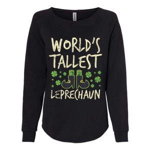 Worlds Tallest Leprechaun Four Leaf Clovers Meaningful Gift Womens California Wash Sweatshirt