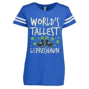 Worlds Tallest Leprechaun Four Leaf Clovers Meaningful Gift Enza Ladies Jersey Football T-Shirt