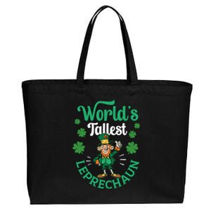 Worlds Tallest Leprechaun Ireland St Patricks Day Irish Funny Gift Cotton Canvas Jumbo Tote