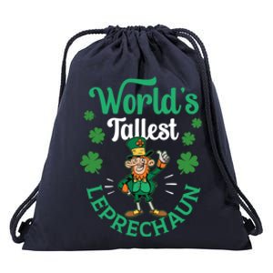 Worlds Tallest Leprechaun Ireland St Patricks Day Irish Funny Gift Drawstring Bag