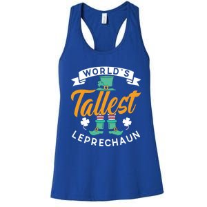 Worlds Tallest Leprechaun Ireland St Patricks Day Irish Cool Gift Women's Racerback Tank