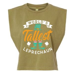 Worlds Tallest Leprechaun Ireland St Patricks Day Irish Cool Gift Garment-Dyed Women's Muscle Tee