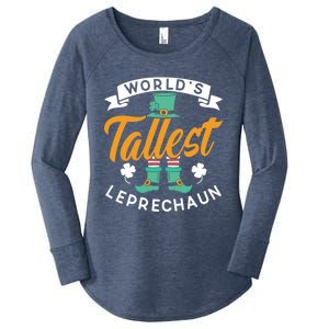 Worlds Tallest Leprechaun Ireland St Patricks Day Irish Cool Gift Women's Perfect Tri Tunic Long Sleeve Shirt