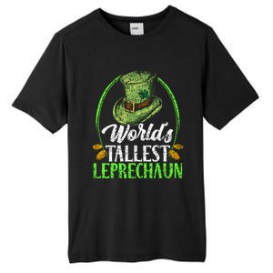 Worlds Tallest Leprechaun Irish Ireland St Patricks Day Funny Gift Tall Fusion ChromaSoft Performance T-Shirt