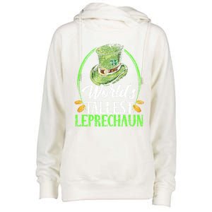 Worlds Tallest Leprechaun Irish Ireland St Patricks Day Funny Gift Womens Funnel Neck Pullover Hood