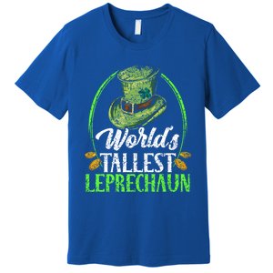 Worlds Tallest Leprechaun Irish Ireland St Patricks Day Funny Gift Premium T-Shirt