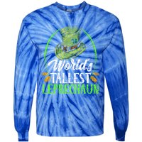 Worlds Tallest Leprechaun Irish Ireland St Patricks Day Funny Gift Tie-Dye Long Sleeve Shirt