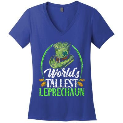 Worlds Tallest Leprechaun Irish Ireland St Patricks Day Funny Gift Women's V-Neck T-Shirt