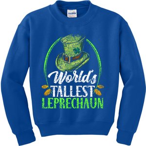 Worlds Tallest Leprechaun Irish Ireland St Patricks Day Funny Gift Kids Sweatshirt