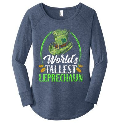 Worlds Tallest Leprechaun Irish Ireland St Patricks Day Funny Gift Women's Perfect Tri Tunic Long Sleeve Shirt