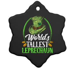 Worlds Tallest Leprechaun Irish Ireland St Patricks Day Gift Ceramic Star Ornament