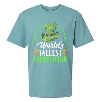 Worlds Tallest Leprechaun Irish Ireland St Patricks Day Gift Sueded Cloud Jersey T-Shirt