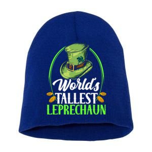 Worlds Tallest Leprechaun Irish Ireland St Patricks Day Gift Short Acrylic Beanie