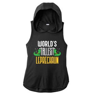 Worlds Tallest Leprechaun Irish St Patricks Day Ireland Meaningful Gift Ladies PosiCharge Tri-Blend Wicking Draft Hoodie Tank