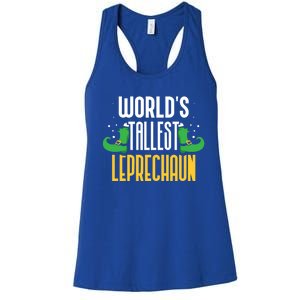 Worlds Tallest Leprechaun Irish St Patricks Day Ireland Meaningful Gift Women's Racerback Tank