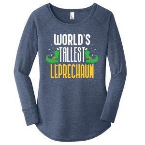 Worlds Tallest Leprechaun Irish St Patricks Day Ireland Meaningful Gift Women's Perfect Tri Tunic Long Sleeve Shirt