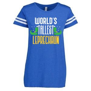 Worlds Tallest Leprechaun Irish St Patricks Day Ireland Meaningful Gift Enza Ladies Jersey Football T-Shirt