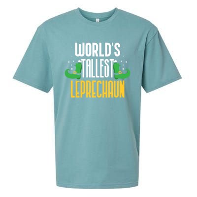 Worlds Tallest Leprechaun Irish St Patricks Day Ireland Meaningful Gift Sueded Cloud Jersey T-Shirt