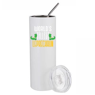 Worlds Tallest Leprechaun Irish St Patricks Day Ireland Meaningful Gift Stainless Steel Tumbler