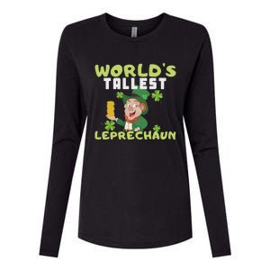 Worlds Tallest Leprechaun St Patricks Day Gift Womens Cotton Relaxed Long Sleeve T-Shirt