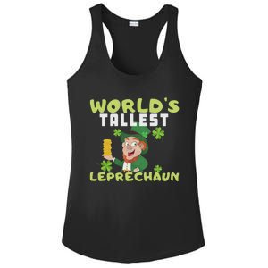 Worlds Tallest Leprechaun St Patricks Day Gift Ladies PosiCharge Competitor Racerback Tank