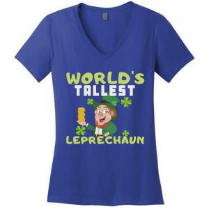 Worlds Tallest Leprechaun St Patricks Day Gift Women's V-Neck T-Shirt